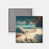 Aimant En amour avec la mer | Art tropical (Recto/Verso)