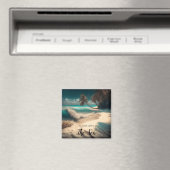 Aimant En amour avec la mer | Art tropical (In Situ (Lave-vaisselle))