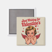 Aimant En attendant simplement la Saint-Valentin Bébé Cup (Recto/Verso)