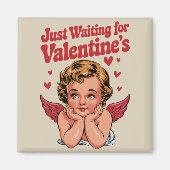 Aimant En attendant simplement la Saint-Valentin Bébé Cup (Devant)