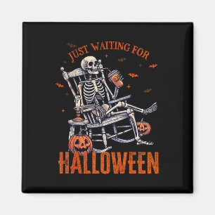Aimant En Attente De La Partie Halloween Skeleton