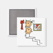 Aimant En attente des T-shirts et cadeaux Père Noël (Recto/Verso)