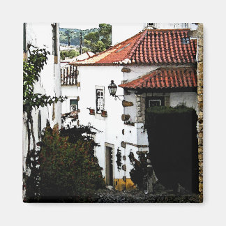 Aimant En bas de la rue à Obidos Portugal