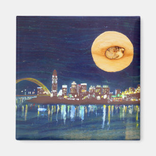 Aimant en bois de lune d'horizon de Cincinnati