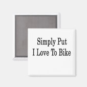 Aimant En Bref, J'Aime Faire Du Vélo (Recto/Verso)