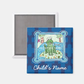 Aimant en carreaux bleus 3,65 $ (Recto/Verso)