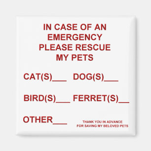 Aimant En cas d'aimant de secours (animal familier)