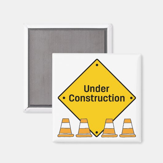 Aimant En construction avec des cônes (Recto/Verso)