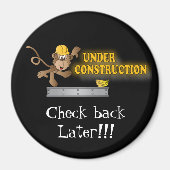 Aimant En construction Drôle Singe (Devant)