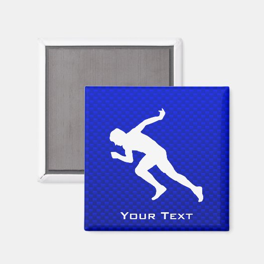 Aimant En cours d'exécution ; bleu (Recto/Verso)
