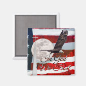 Aimant En Dieu, nous faisons confiance à l'aimant Carré (Recto/Verso)