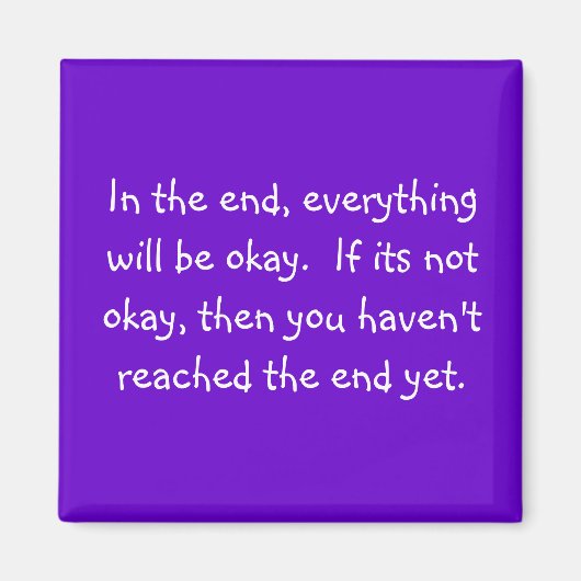 Aimant en fin de compte, tout ira bien (Devant)