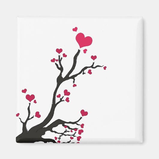 aimant en fleur de coeur (Devant)