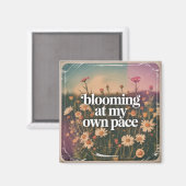 Aimant En fleurs à mon propre rythme (Recto/Verso)