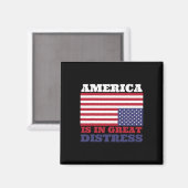 Aimant En Grande Détresse À L'Encontre Du Drapeau América (Recto/Verso)