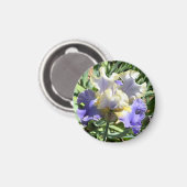 Aimant en Iris doré violet et blanc (Recto/Verso)