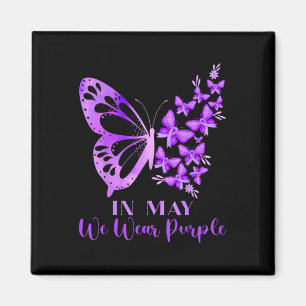 Aimant En Mai Nous Portons Violet Papillon Lupus Sensibil