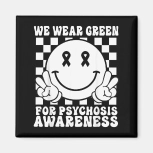 Aimant En Mai Portons un Visage Souriant Vert Psychose