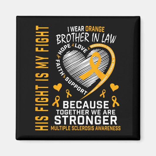 Aimant En Mars Nous Portons Orange Frère En Droit Multipl (Devant)