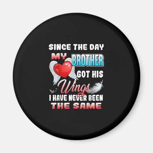 Aimant En Mémoire Amoureuse De Mon Frère - Pour Frère Vit (Devant)