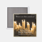 Aimant En mémoire de l'aimant des bougies avec texte - HA (Recto/Verso)