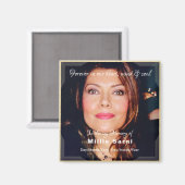 Aimant En mémoire de l'aimant des bougies avec texte - HA (Recto/Verso)