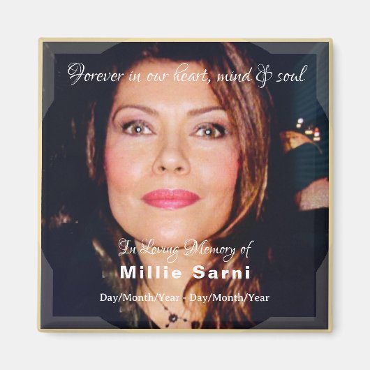 Aimant En mémoire de l'aimant des bougies avec texte - HA (Devant)