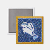 Aimant en mosaïque de poisson vibrant (Recto/Verso)