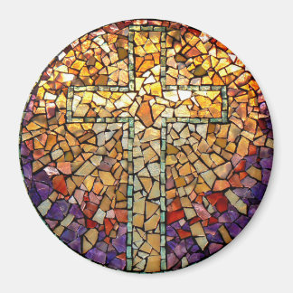 Aimant en mosaïque de verre "Croix"
