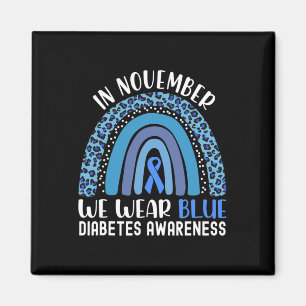 Aimant En Novembre Nous Portons Blue Diabetes Sensibilisa