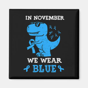 Aimant En novembre We Wear Blue Diabete Awareness Trex D