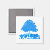 Aimant En novembre We Wear Blue Pumkin Aware (Recto/Verso)