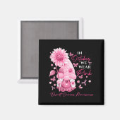 Aimant En Octobre Nous Portons Des Gnomes Rose Gnome Canc (Recto/Verso)