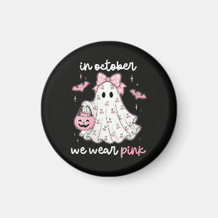 Aimant en octobre nous portons Halloween fantôme rose