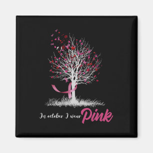 Aimant En Octobre Nous Portons Pink Tree Breast Cancer Aw