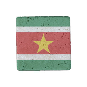 Aimant en pierre du drapeau du Suriname