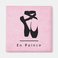 En Pointe Texte avec Chaussures en Ballet Noir En