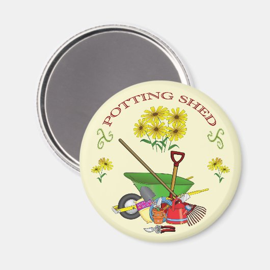 Aimant en pot de jardin (Recto/Verso)