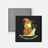Aimant En route pour causer un chahut Mème de grenouille (Recto/Verso)