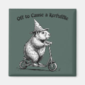 Aimant En route pour causer une agitation Funny Groundhog (Devant)