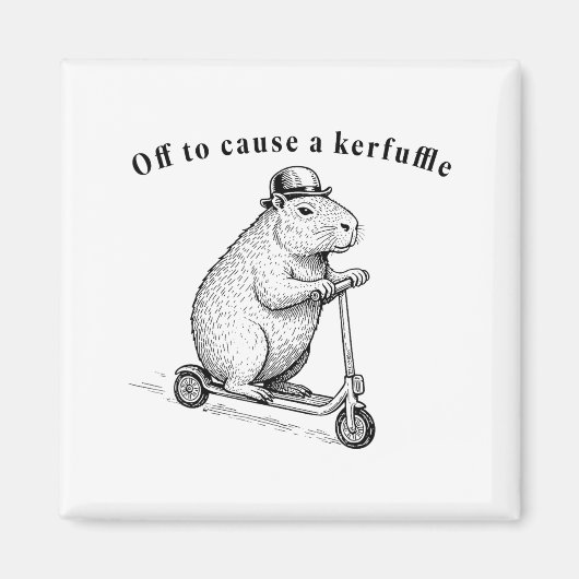 Aimant En route pour causer une pagaille, Funny Groundhog (Devant)