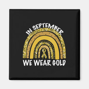 Aimant En Septembre, Nous Portons Gold Childhood Cancer A