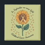 Aimant En Septembre, Nous Portons Gold Childhood Cancer A<br><div class="desc">En Septembre,  Nous Portons Gold Childhood Cancer Sensibilisation</div>