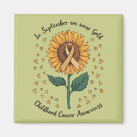 En Septembre, Nous Portons Gold Childhood Cancer A