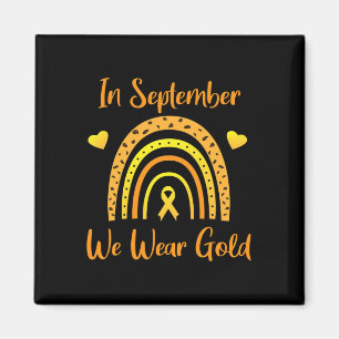 Aimant En Septembre, Nous Portons Gold Childhood Cancer A