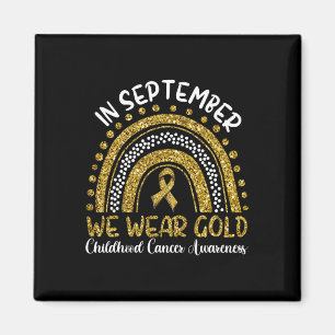 Aimant En Septembre Nous Portons Gold Children Cancer Awa