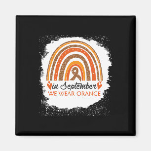 Aimant En Septembre Nous Portons Orange Bleached Rainbow