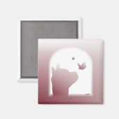 Aimant en silhouette d'Alpaca (Recto/Verso)