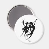Aimant en silhouette d'ange et de diable (Recto/Verso)