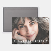 Aimant En souvenir d'amour photo (Recto/Verso)